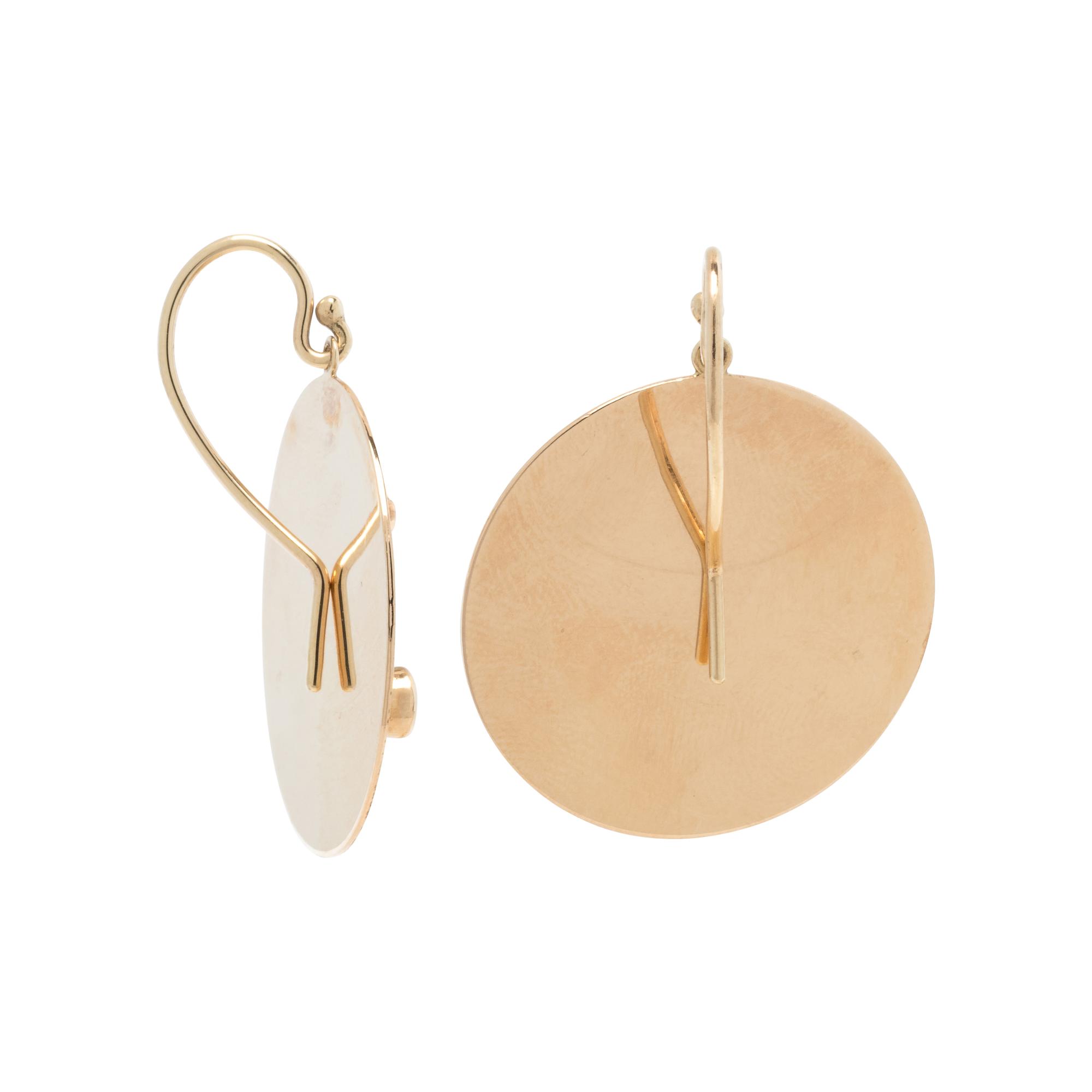 YELLOW GOLD, ENAMEL AND DIAMOND DOG EARRINGS