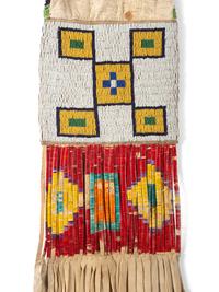 Sioux Beaded Hide Tobacco Bag