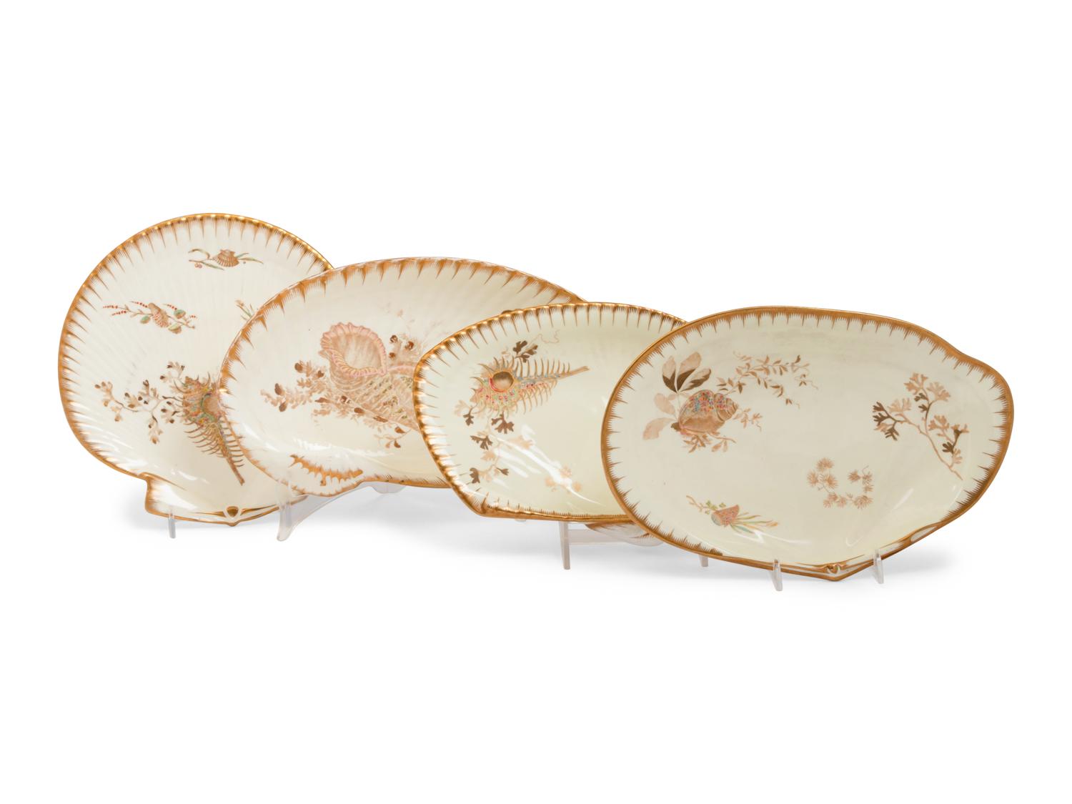 A Wedgwood Nautilus Porcelain Dessert Service