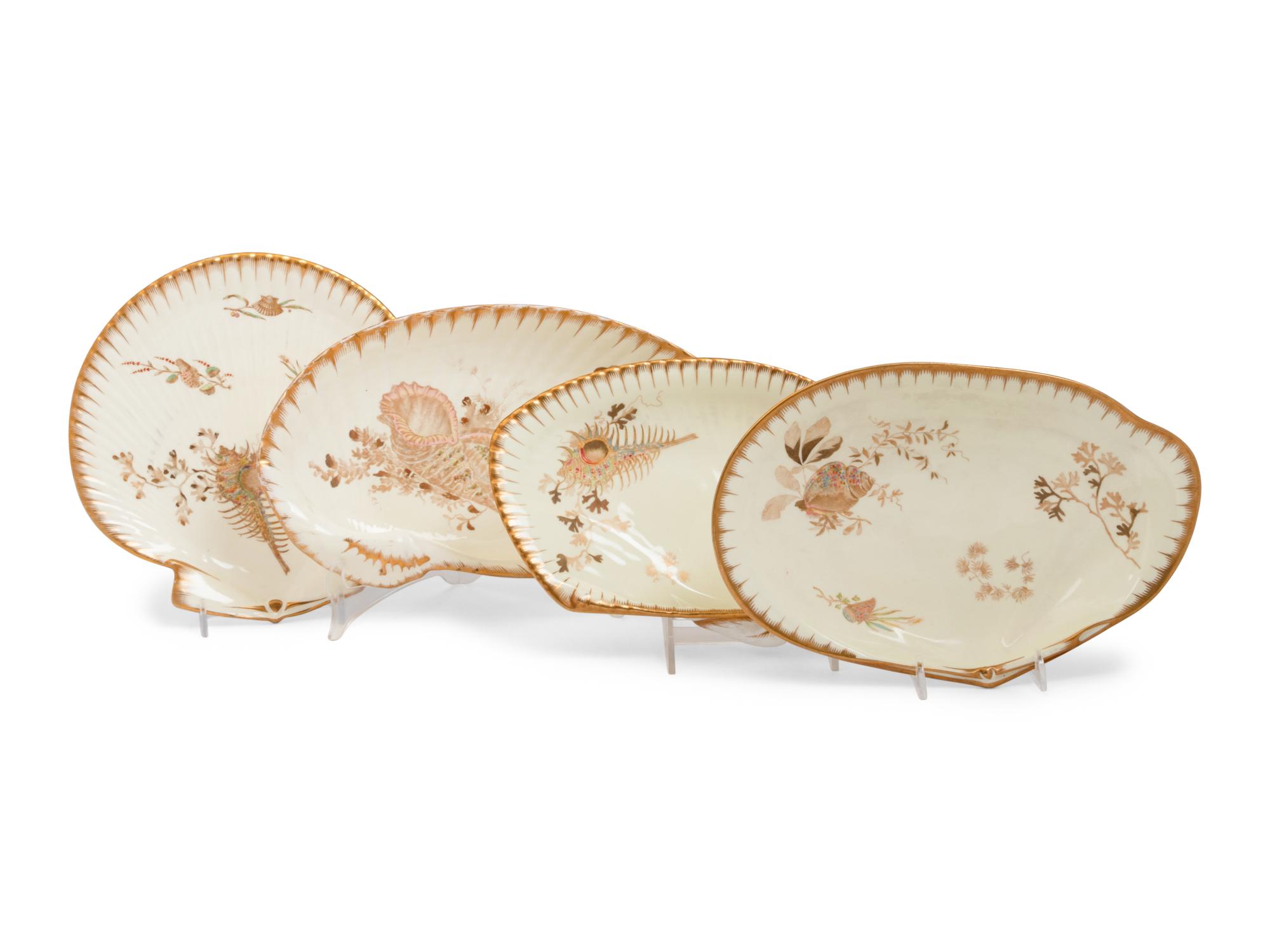 A Wedgwood Nautilus Porcelain Dessert Service
