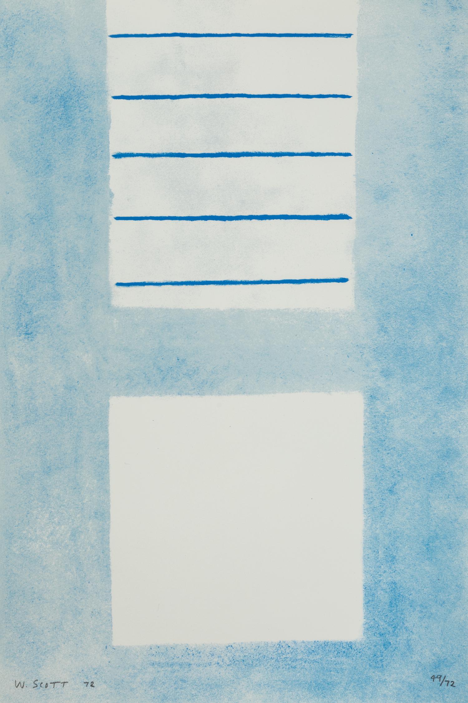 Line on the Rectangle and Cobalt Predominates (two prints from A Poem for Alexander ), 1972