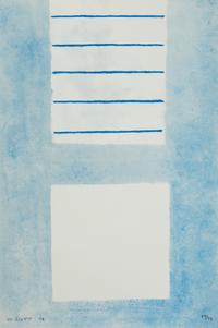 Line on the Rectangle and Cobalt Predominates (two prints from A Poem for Alexander ), 1972