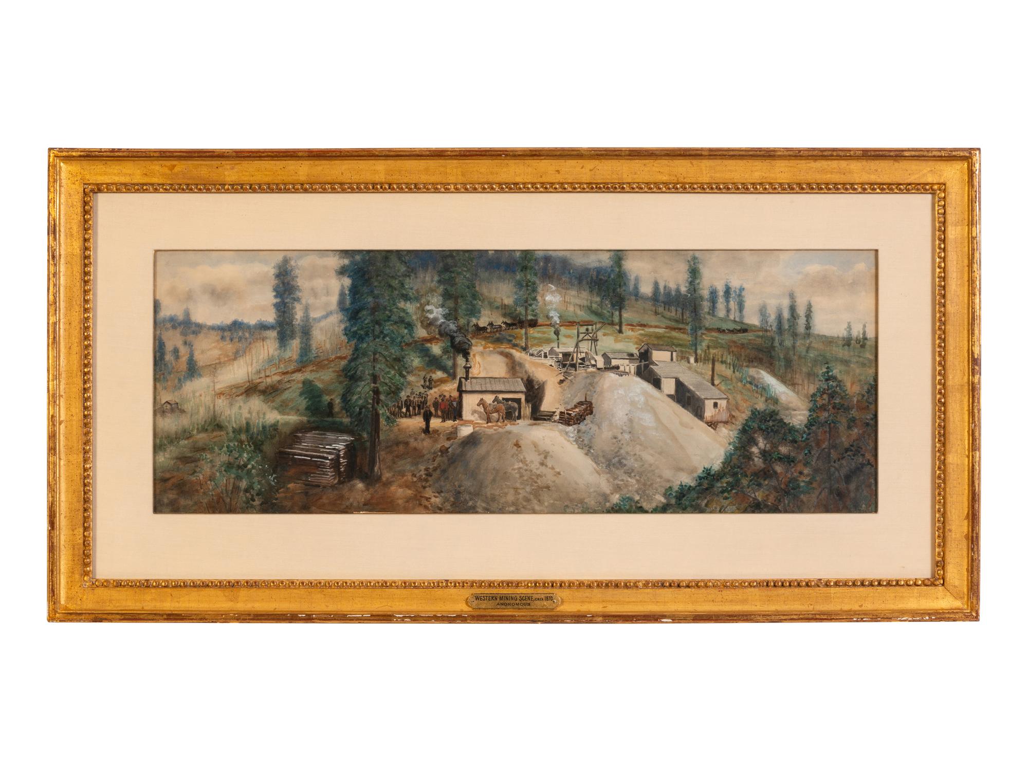 Western Mining Scene , circa 1870