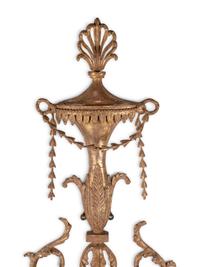 A George III Cream-Painted and Parcel-Gilt Two-Light Wall Appliqué