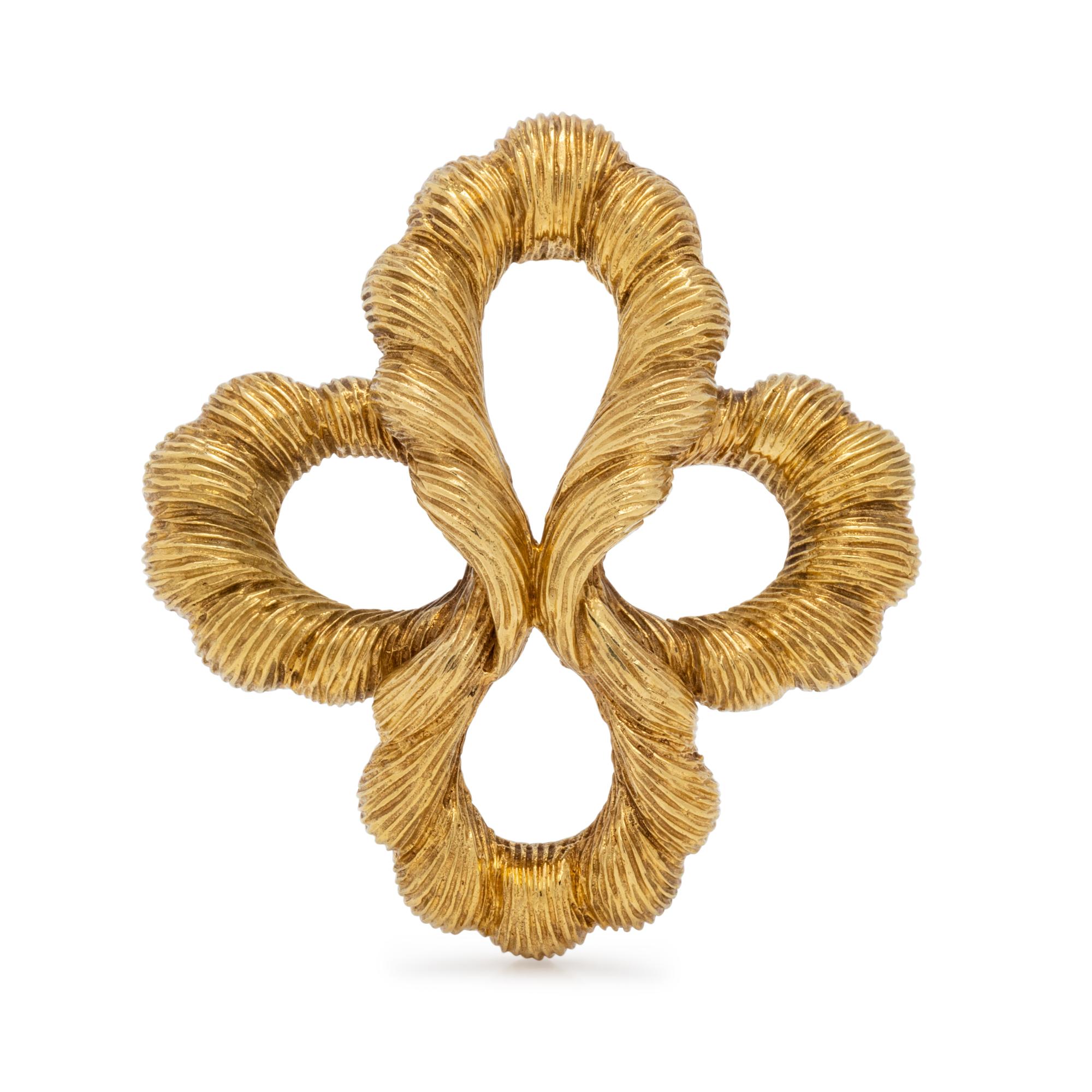 YELLOW GOLD BROOCH