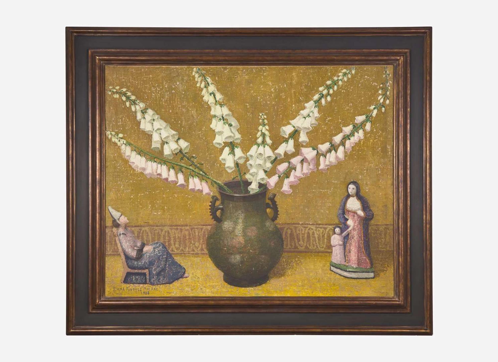 Emma Fordyce MacRae (American, 1887-1974) - Foxgloves in Cloisonné Pot