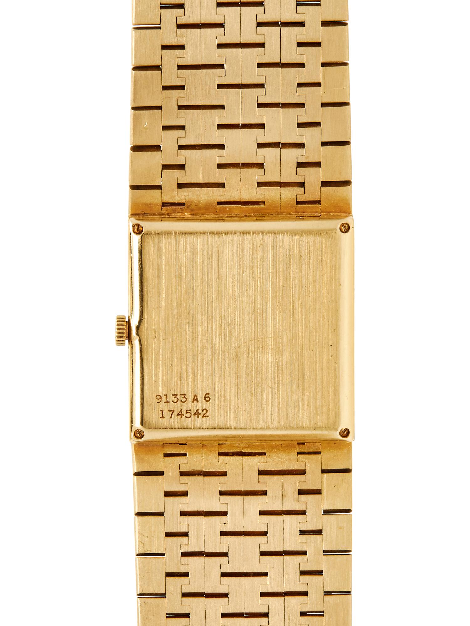 PIAGET, REF. 9133A6 18K YELLOW GOLD AND TIGER'S EYE WATCH