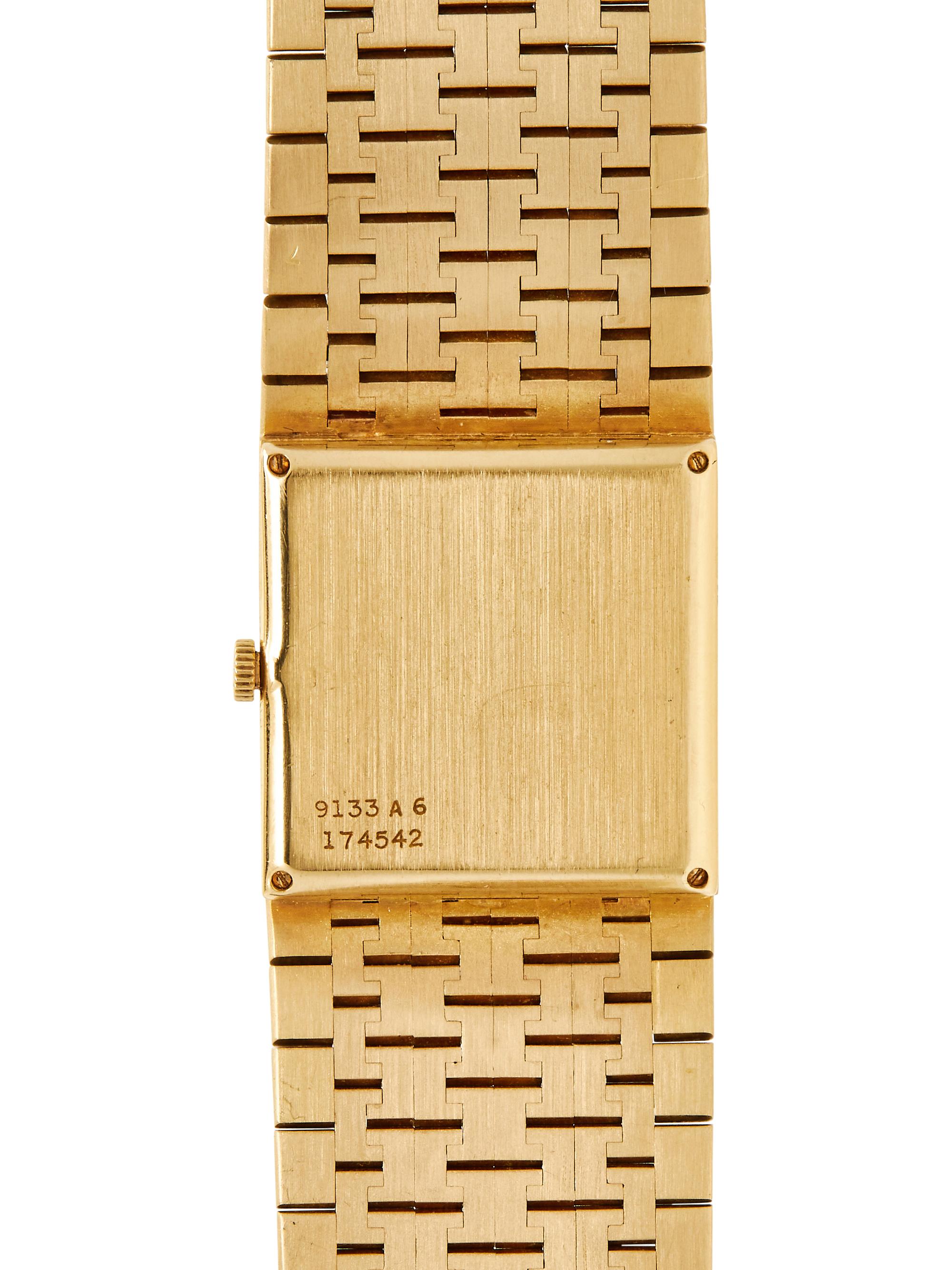 PIAGET, REF. 9133A6 18K YELLOW GOLD AND TIGER'S EYE WATCH