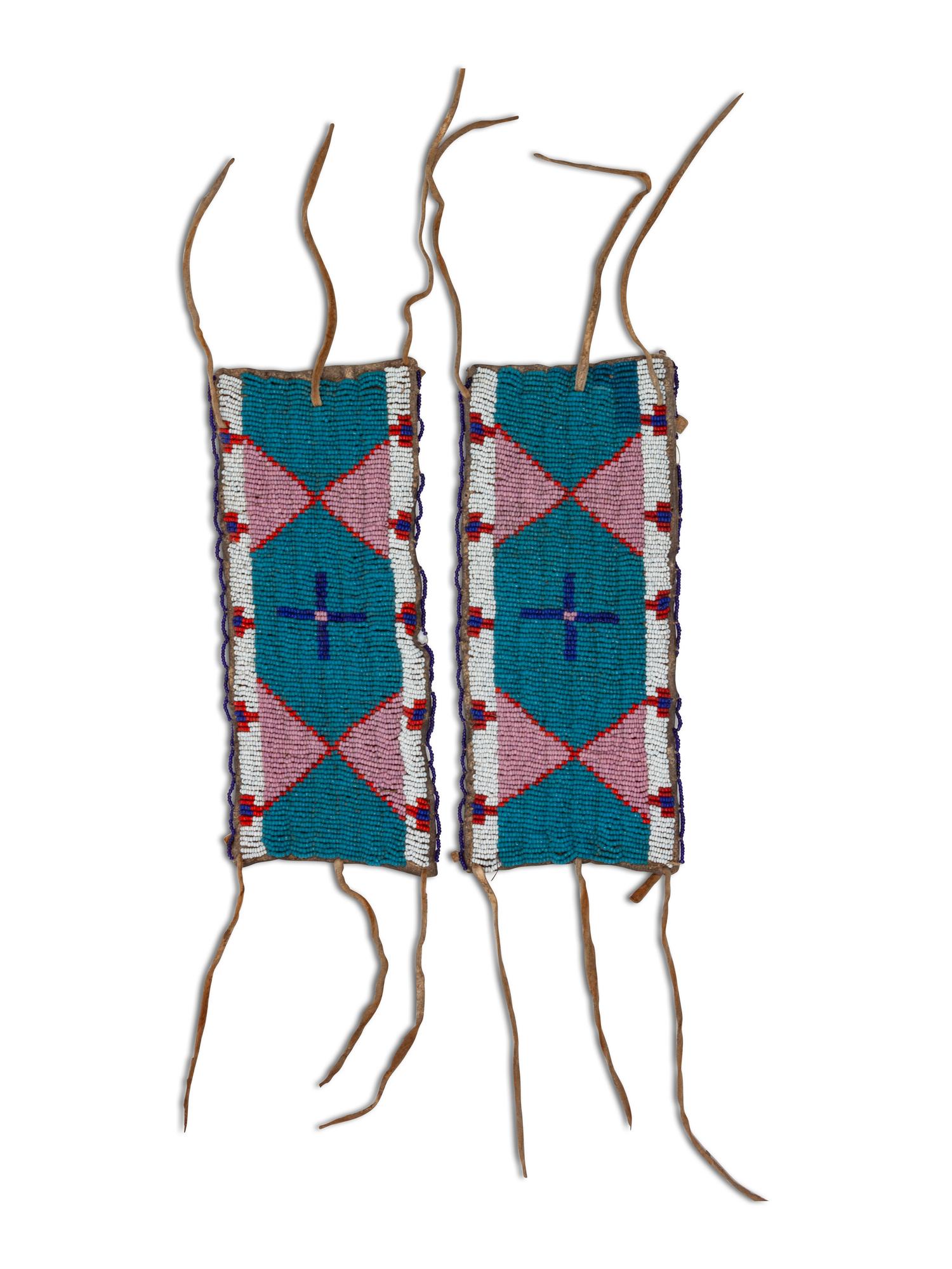 Sioux Beaded Hide Arm Bands