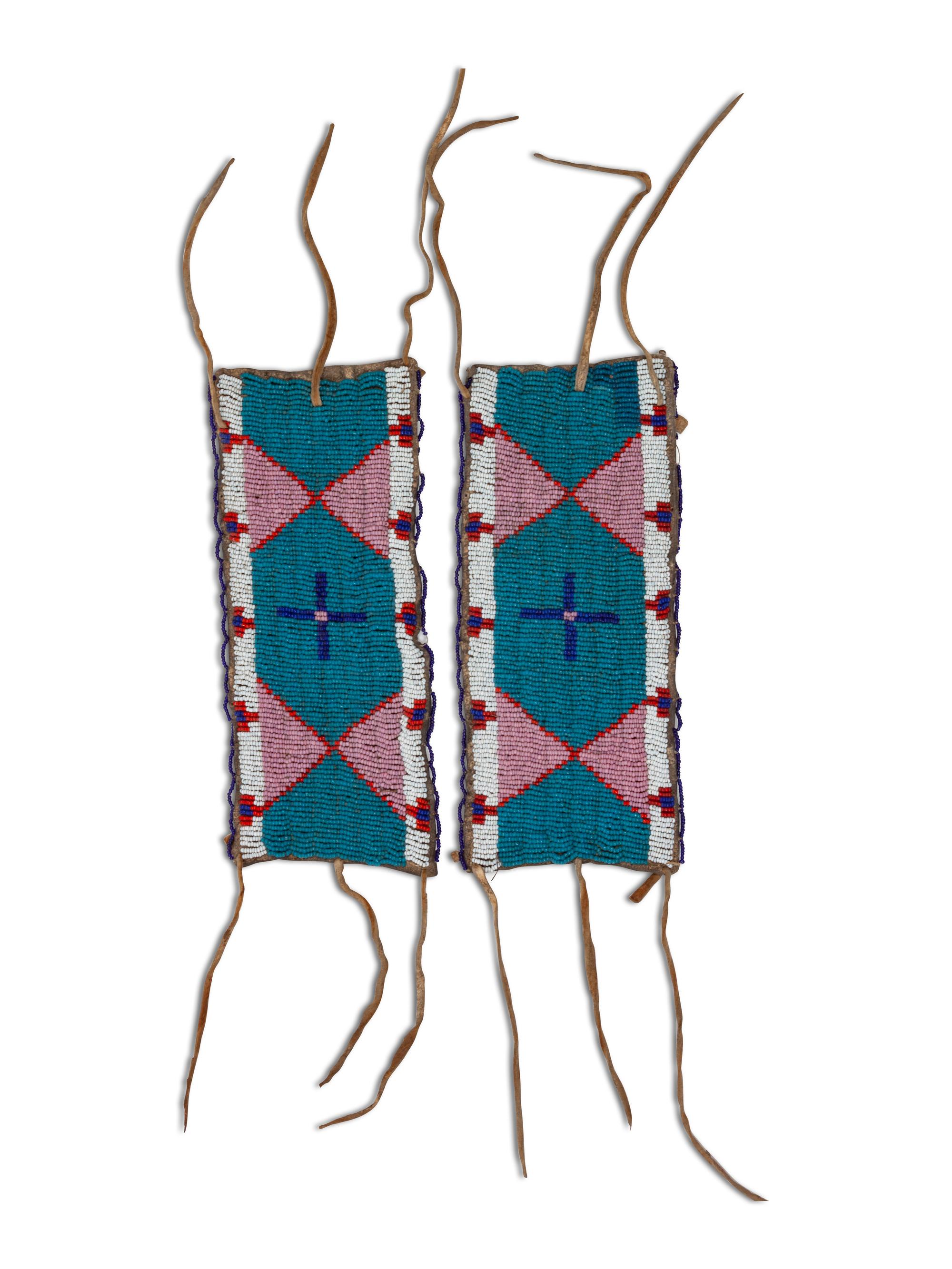Sioux Beaded Hide Arm Bands