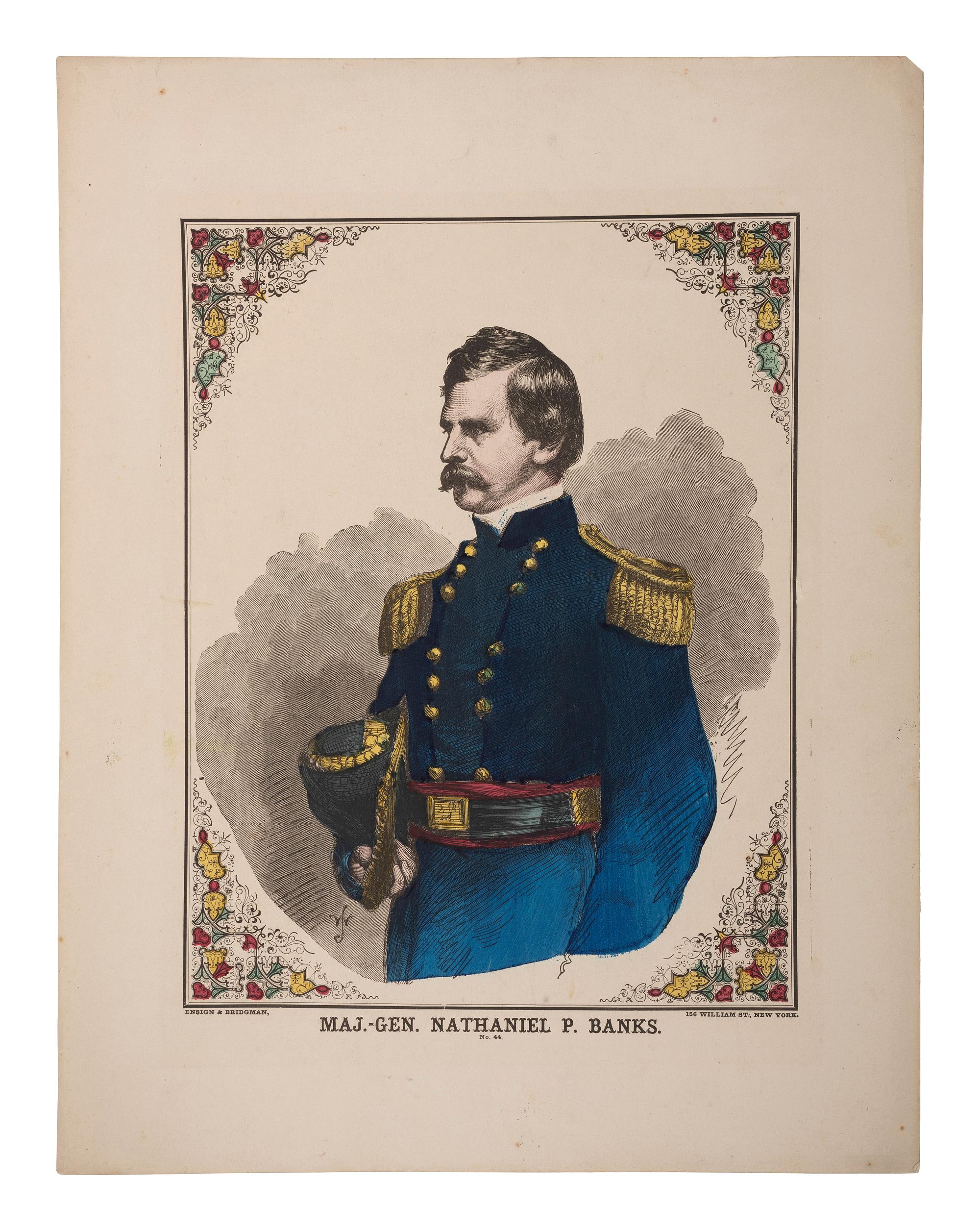 [CIVIL WAR]. A group of 7 lithographs of Civil War generals. Ensign & Bridgman.