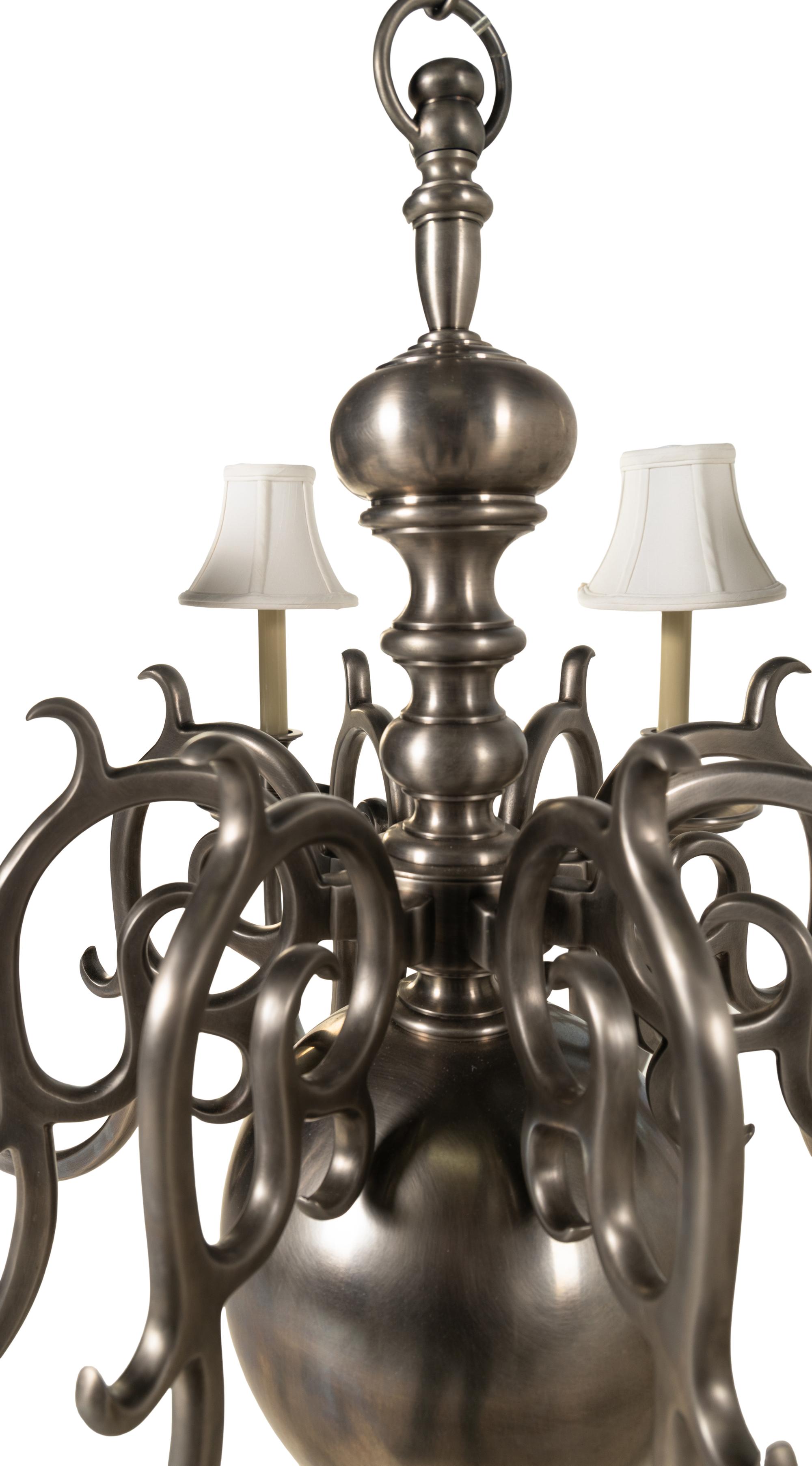 A Dutch Baroque Style Eight-Light Chandelier