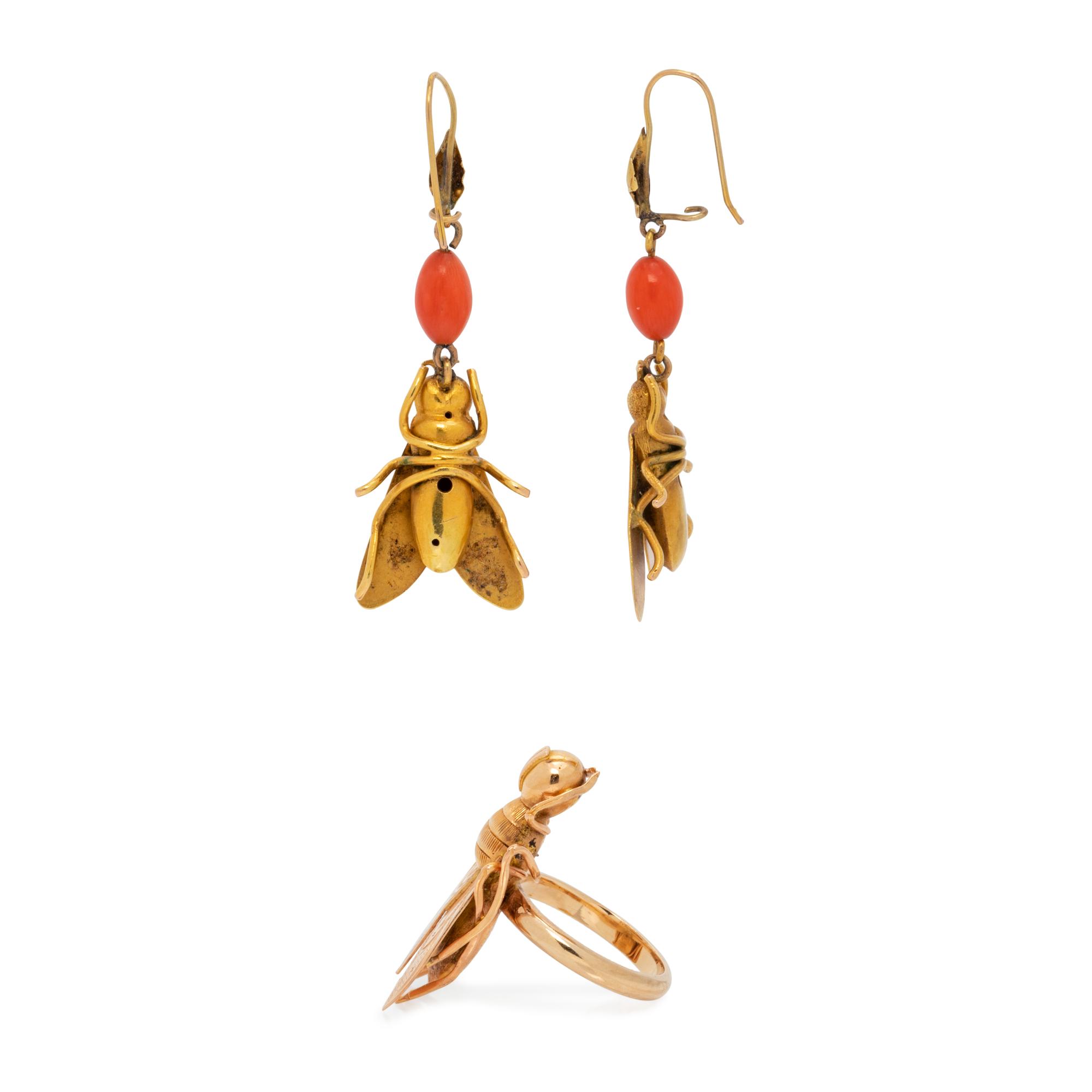 COLLECTION OF INSECT JEWELRY