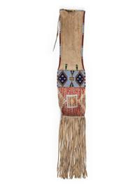 Northern Plains Beaded Hide Tobacco Bag