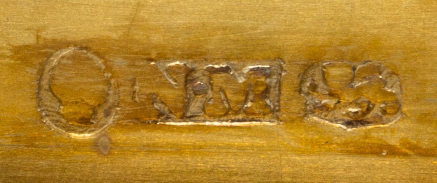 A William IV Silver Vinaigrette, Nathaniel Mills, Birmingham, 1840, having an engine turned case centered by a rectangular monogrammed
