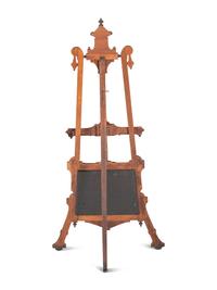 A Renaissance Revival Walnut and Burlwood Easel