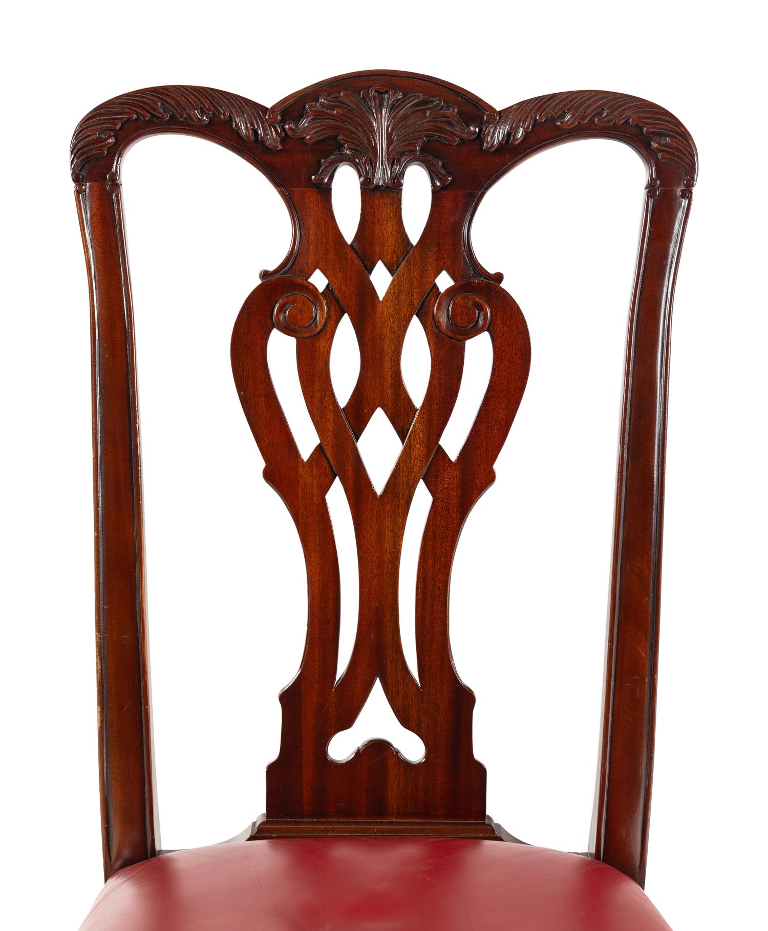 A Maitland-Smith Georgian Style Mahogany Side Chair