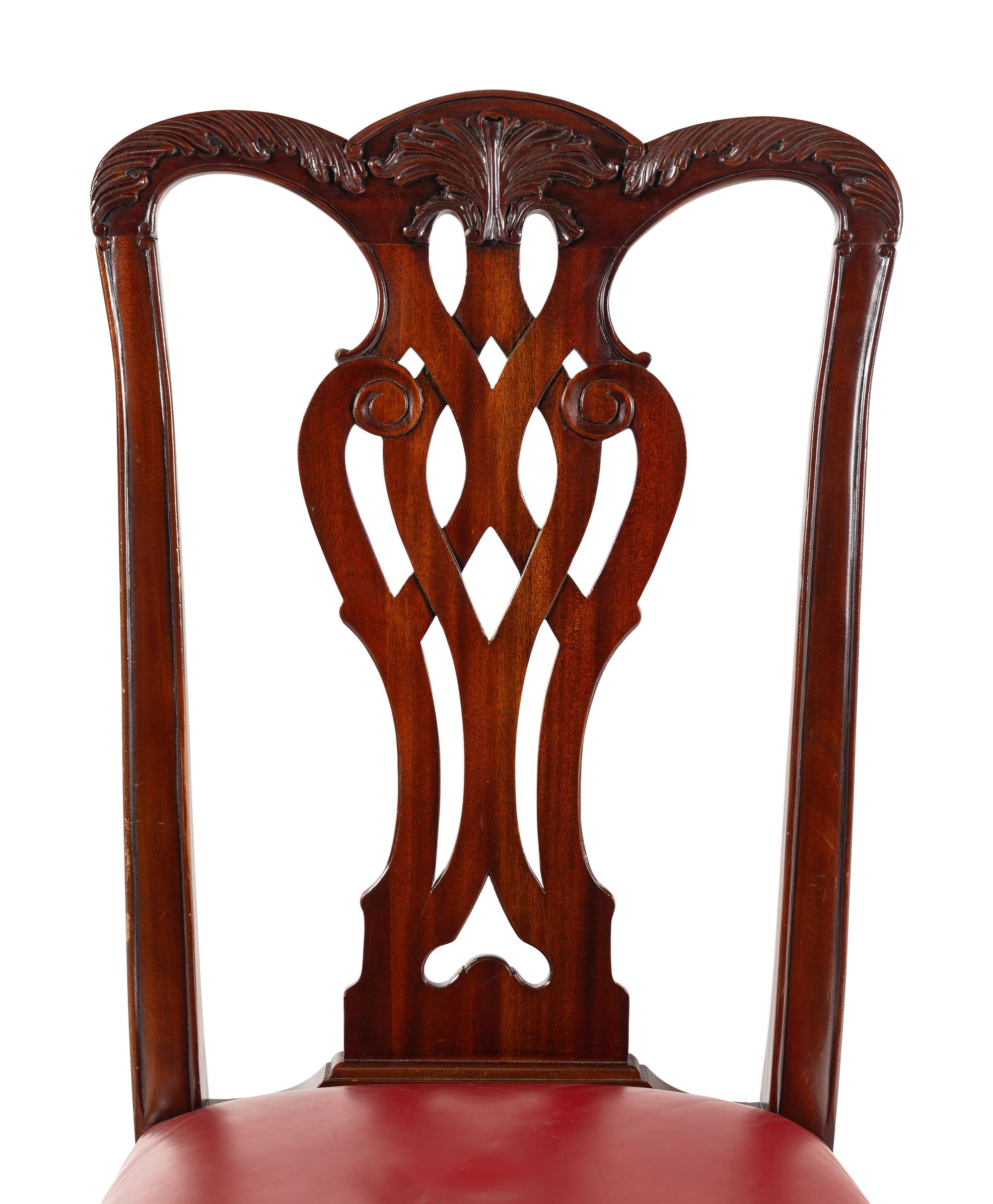 A Maitland-Smith Georgian Style Mahogany Side Chair