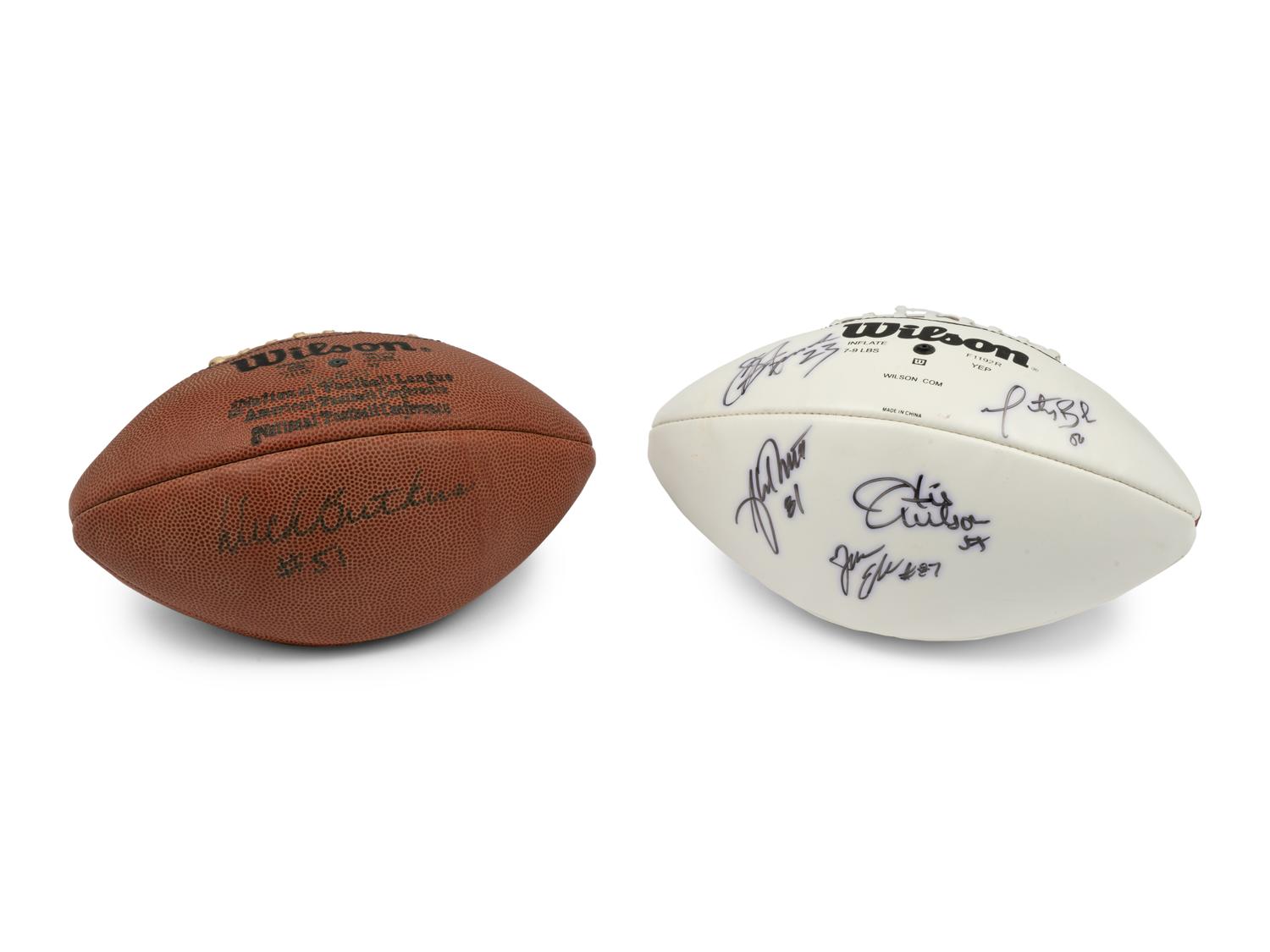 A Large Group of Chicago Bears Signed Autograph Memorabilia Featuring Dick Butkus, Dave Duerson and Wilber Marshall