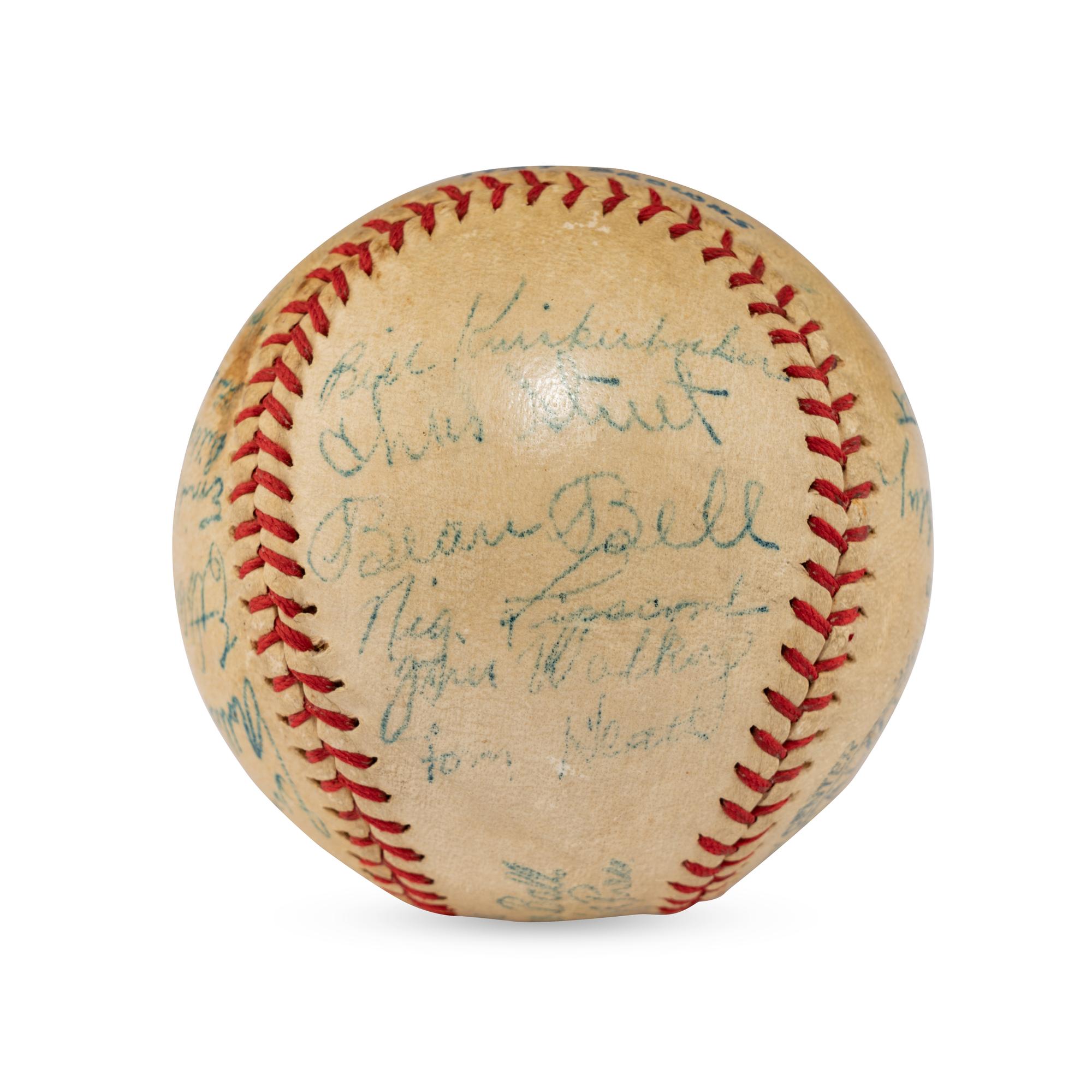 A 1937 St. Louis Browns Team Signed Autograph Baseball