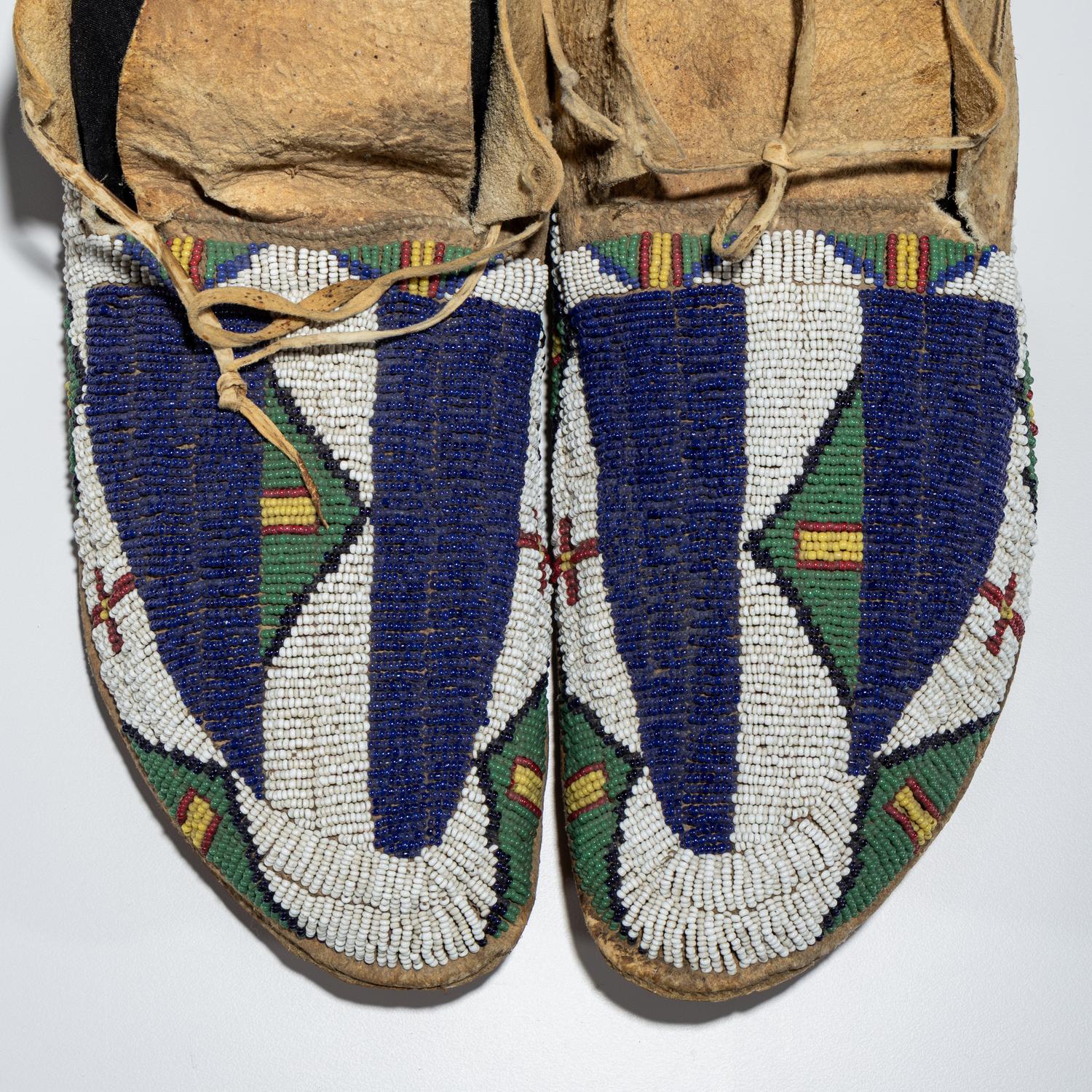 Sioux Beaded Hide Moccasins
