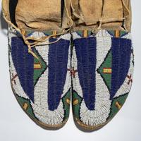 Sioux Beaded Hide Moccasins