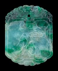 Four Chinese Jadeite and Soapstone Carvings