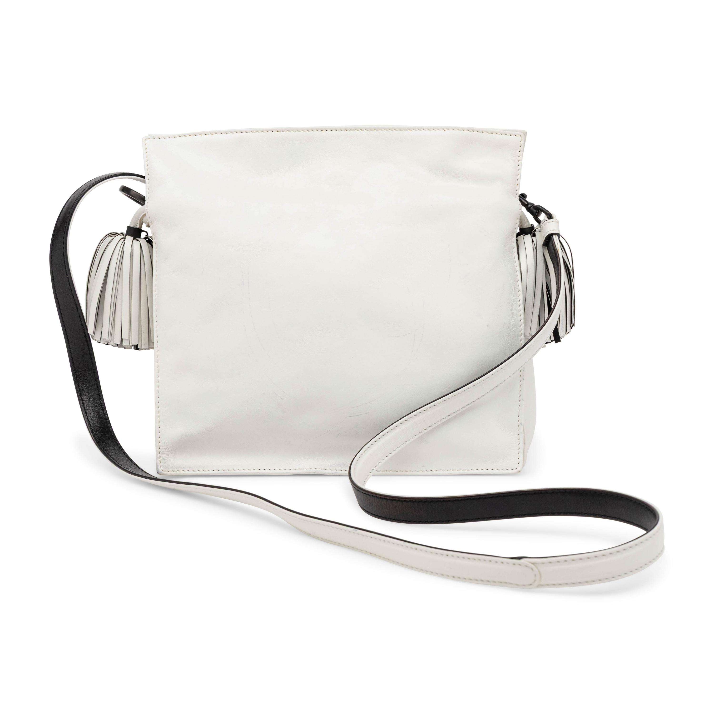 Loewe, Flamenco Tassel Bag in White Leather