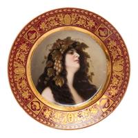 A Royal Vienna Cabinet Plate Diameter 9 1/2 inches.