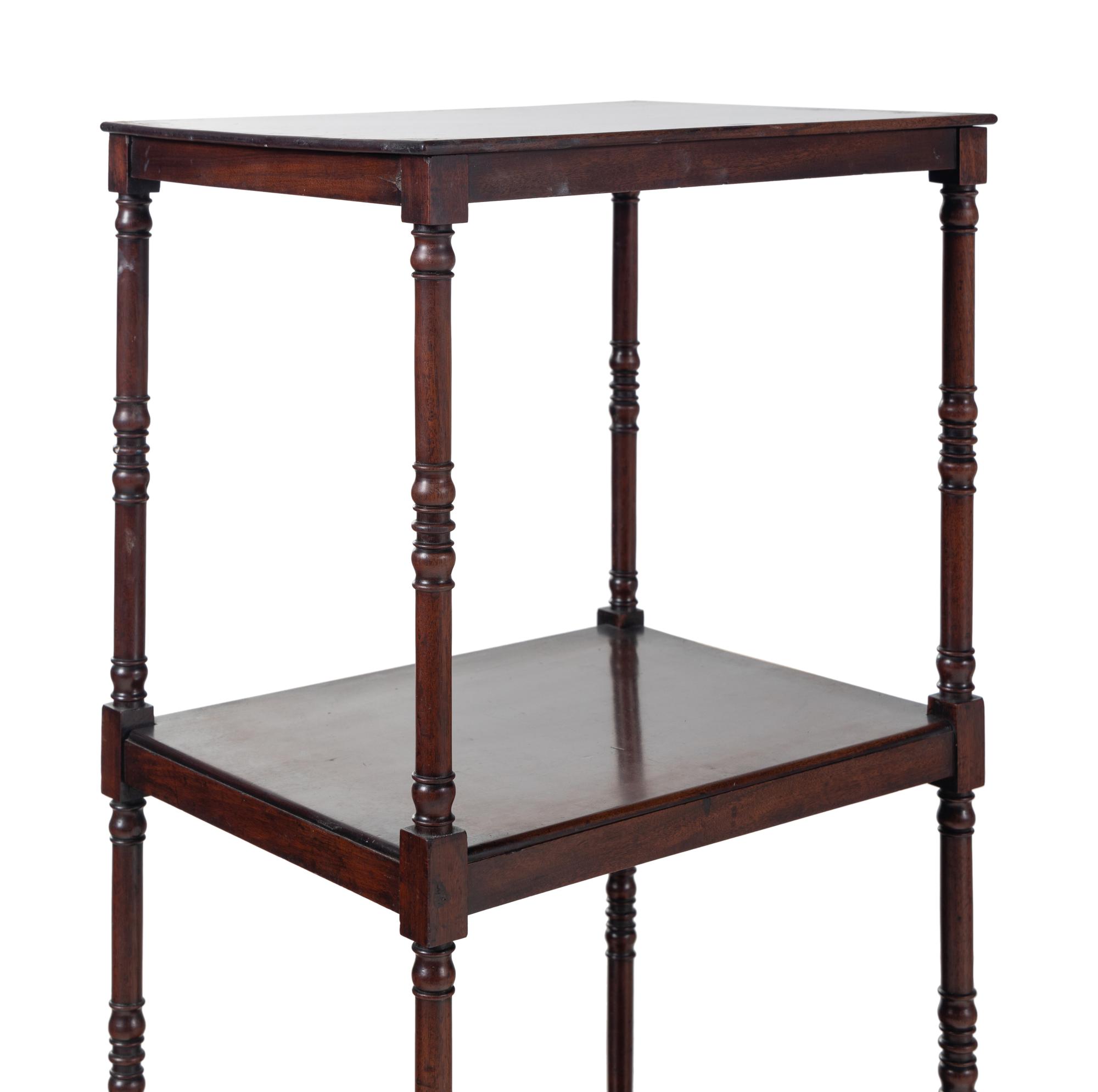 An English Mahogany Etagere
