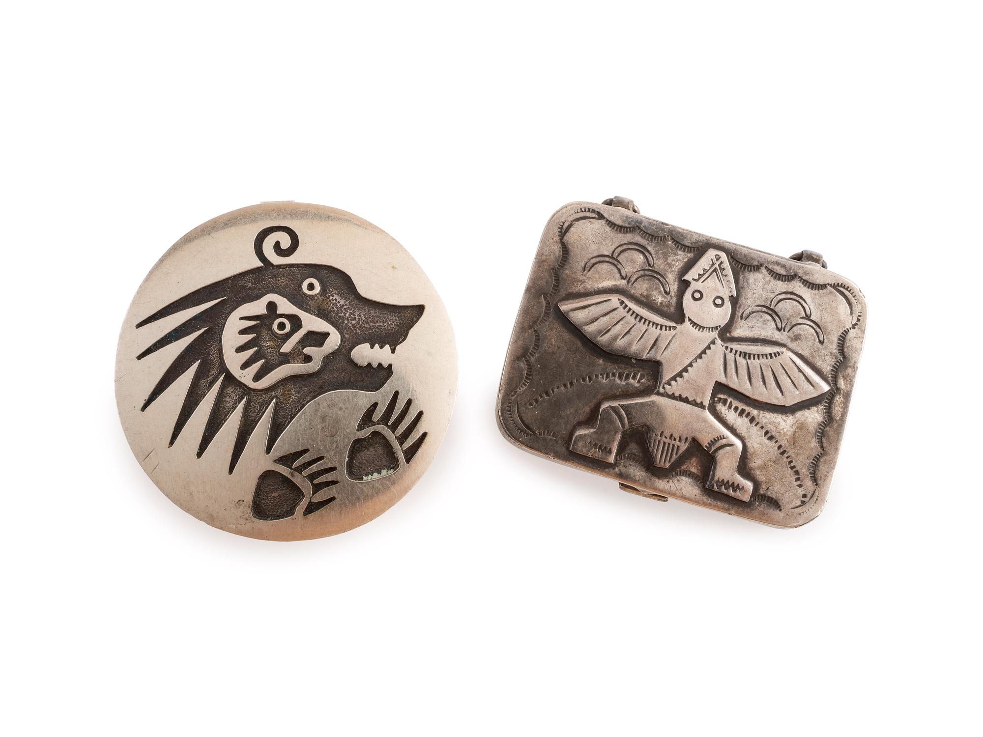 Navajo and Hopi Silver Pill Boxes