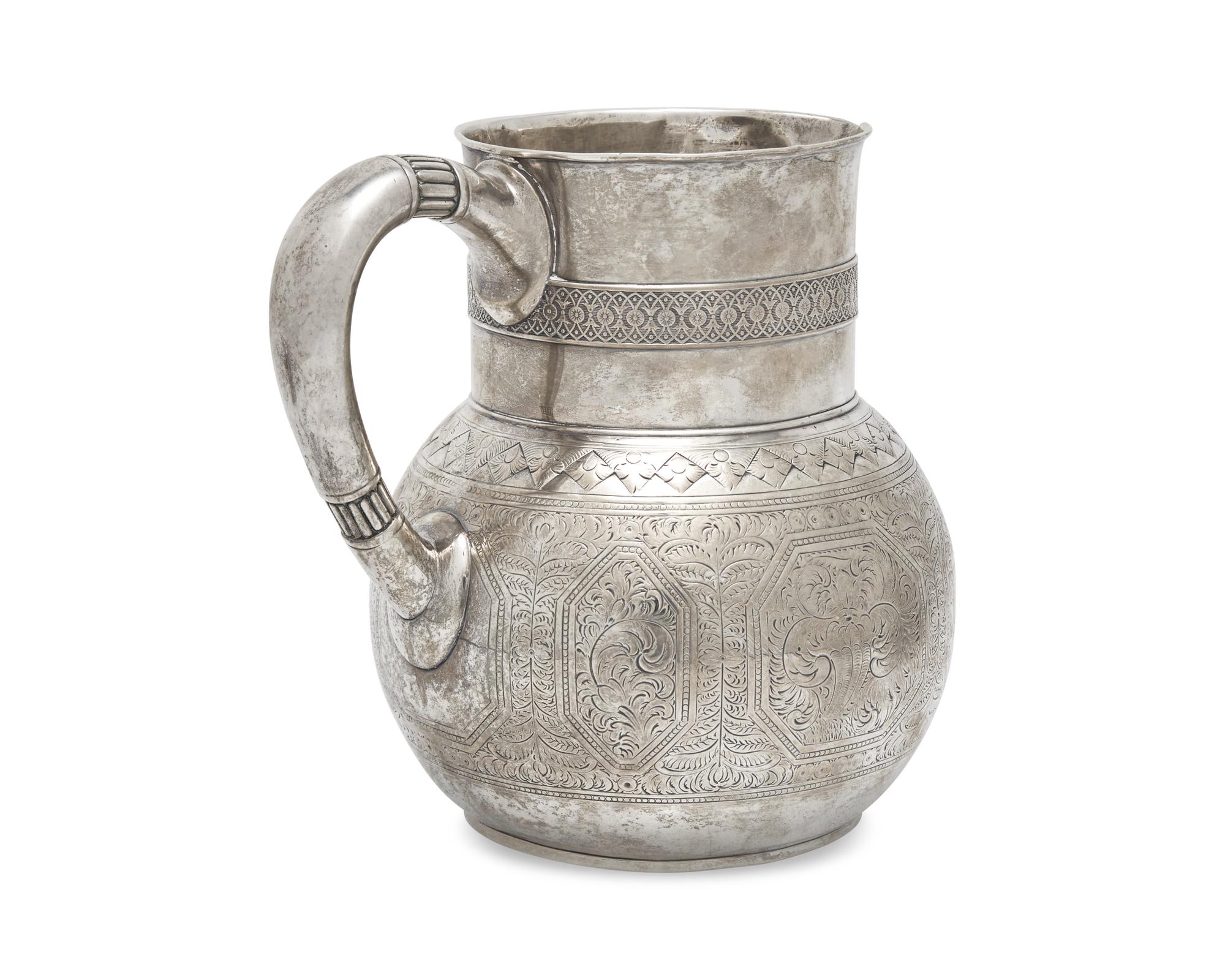 An Aesthetic Movement Sterling Silver Water Pitcher