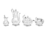 A Victorian Silver Four-Piece Tea and Coffee Service