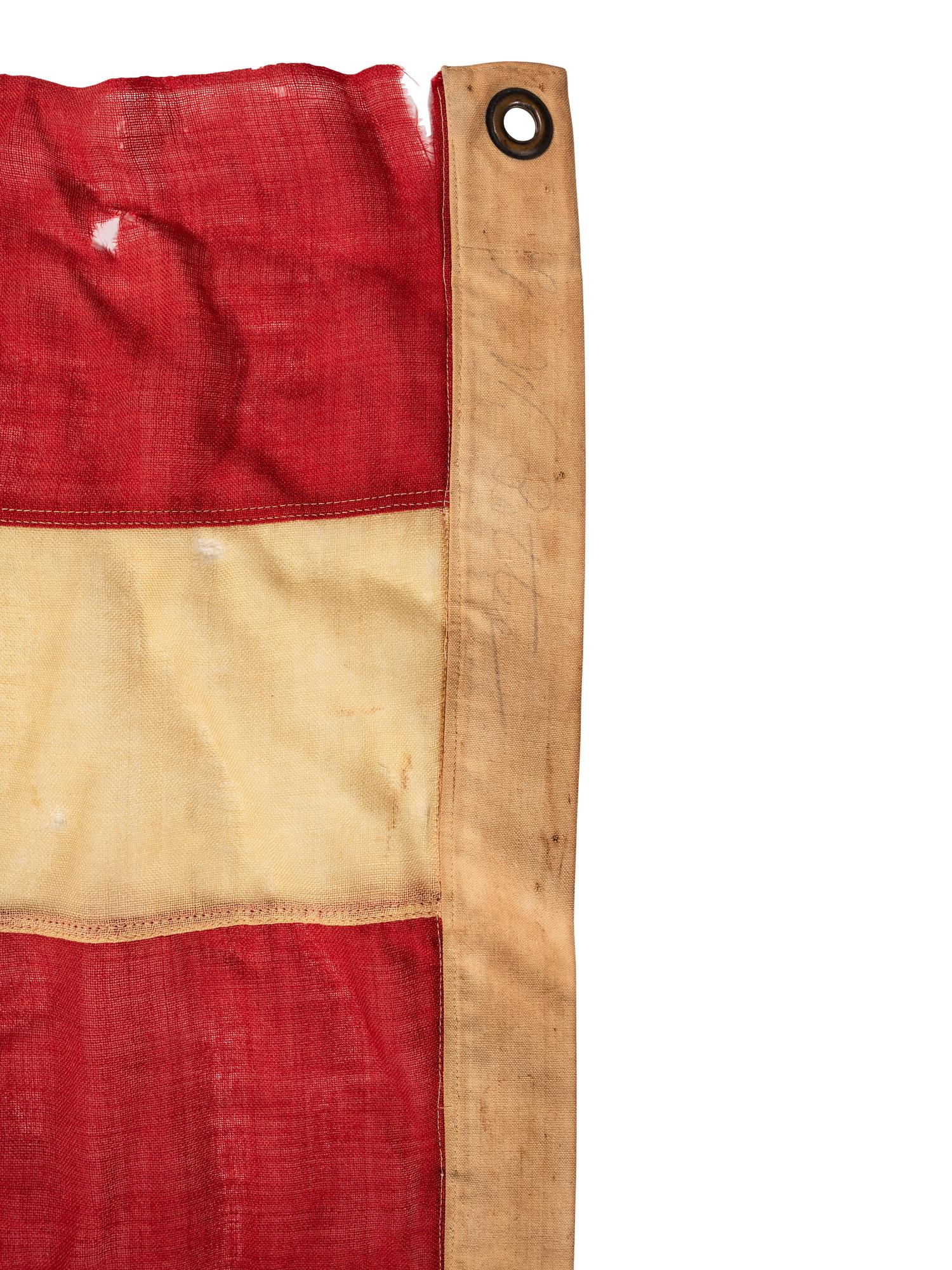 [SPANISH AMERICAN WAR]. 45-star Spanish American War-era flag identified to George W. Potter, Company K, 2nd Massachusetts Infantry, with related stereoviews, bookends, and other imprints.