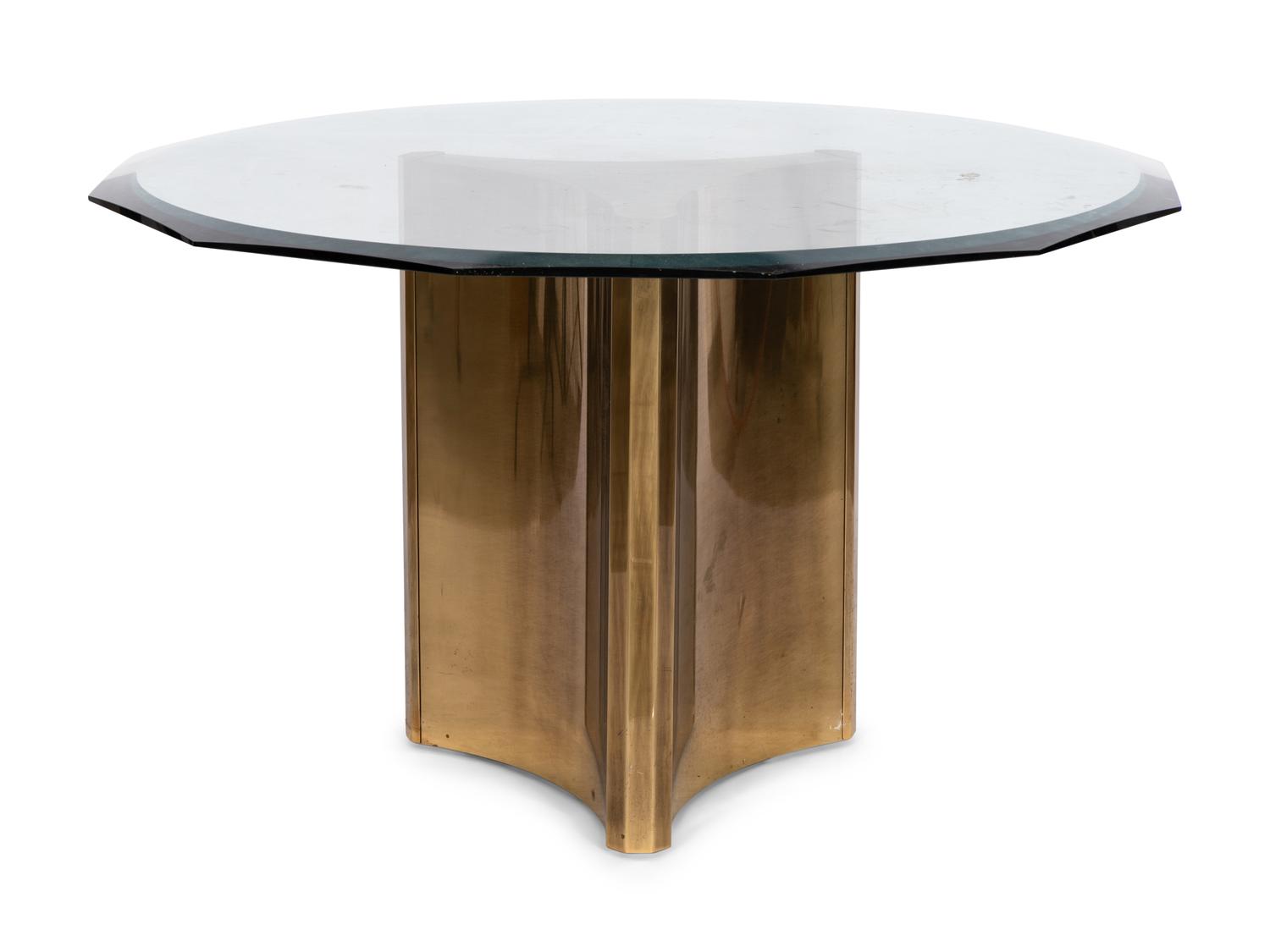 A Mastercraft Brass Dining Room Set