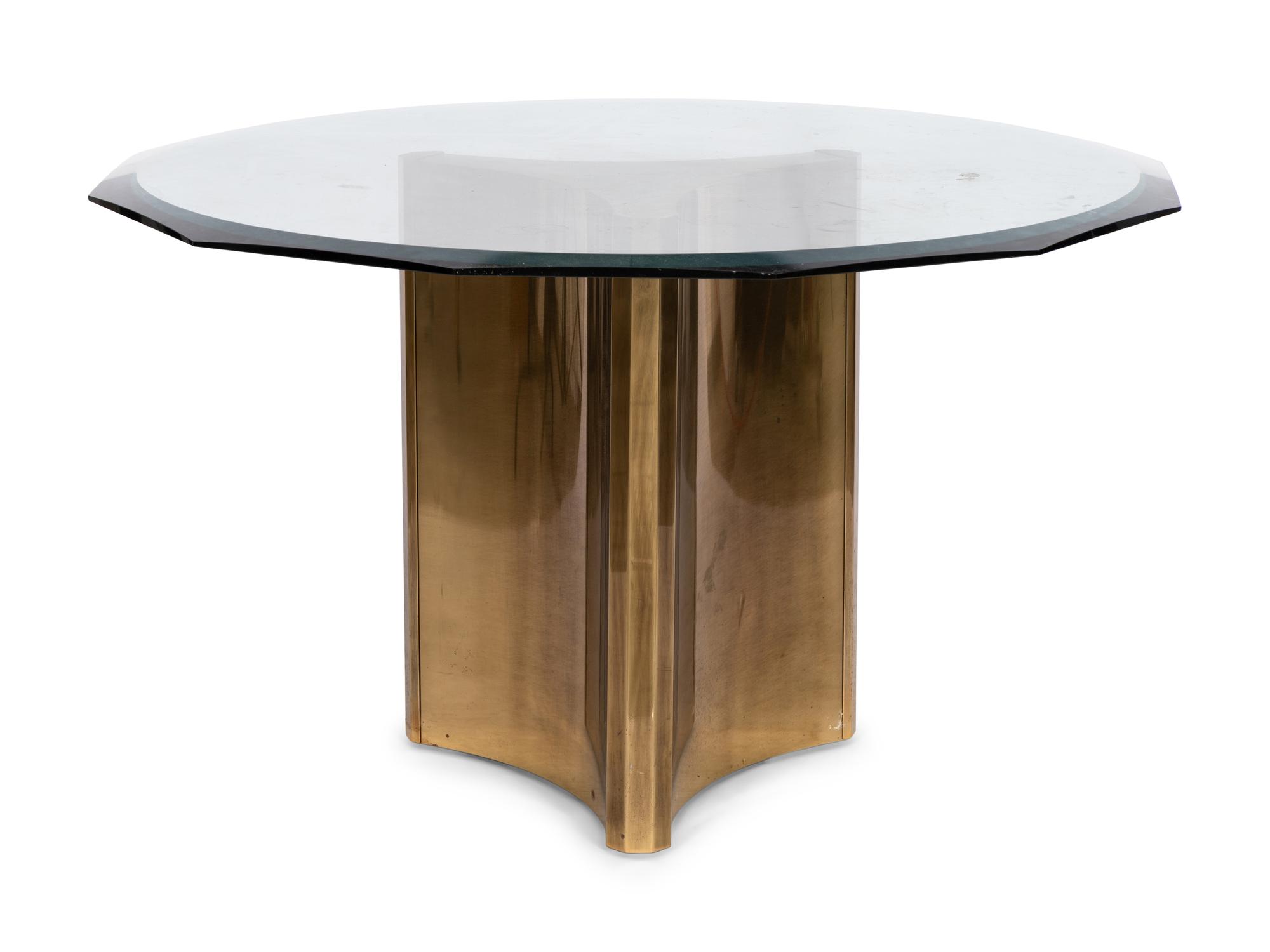 A Mastercraft Brass Dining Room Set