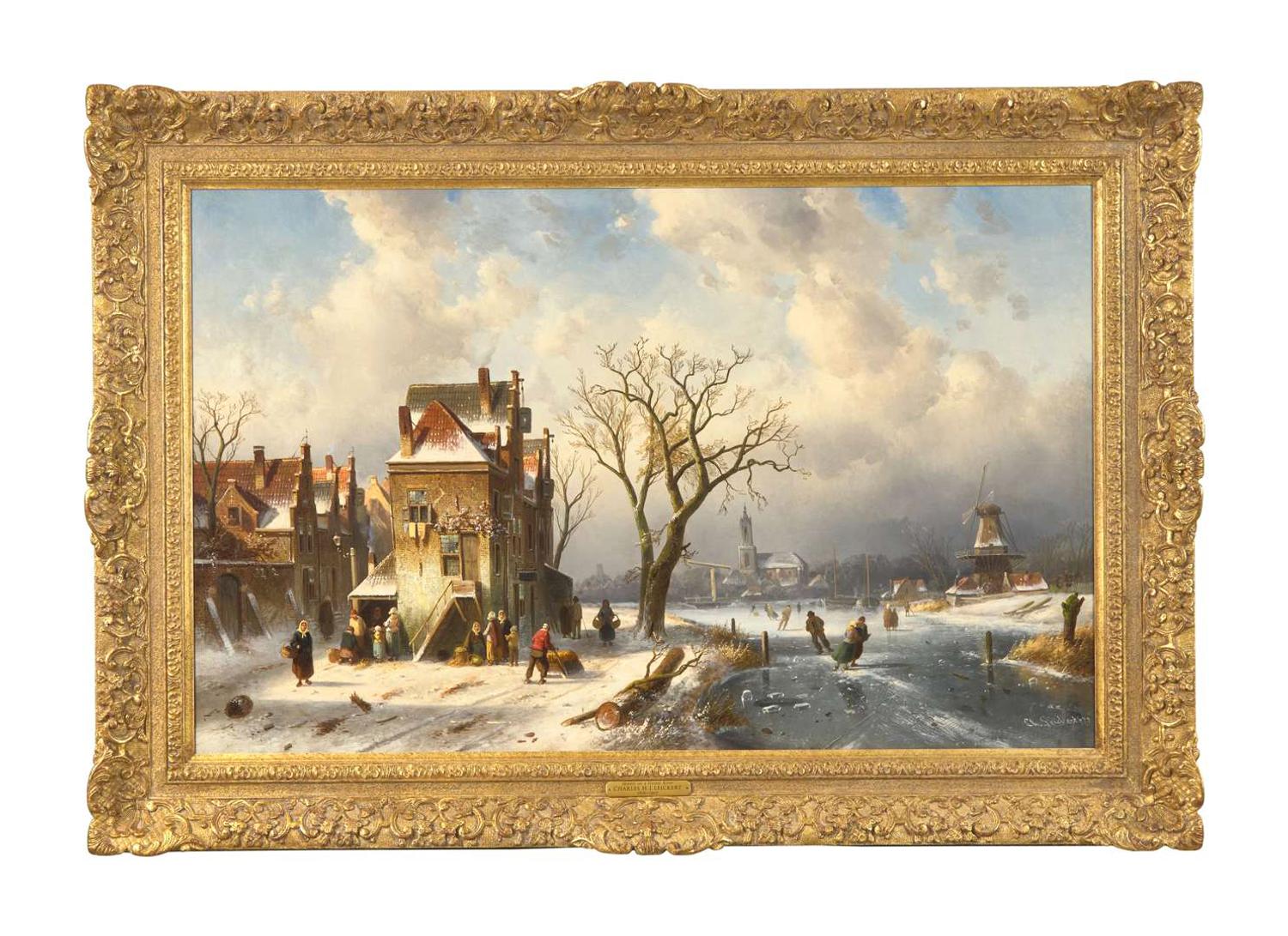 Skaters on a Frozen River , 1872