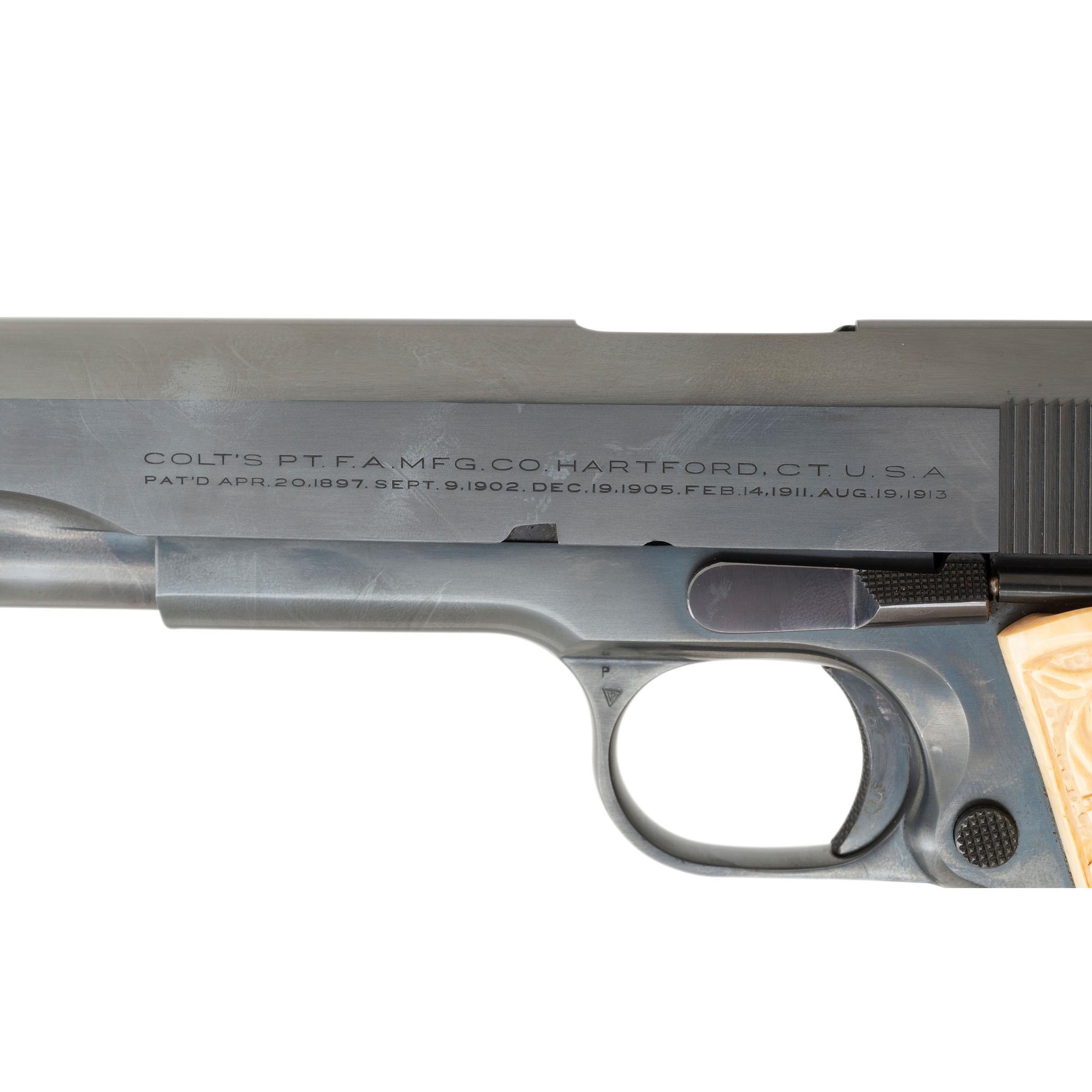 **Scarce Pre-War Colt Super Match .38 Super Pistol with Custom Grips and Jeweled Chamber
