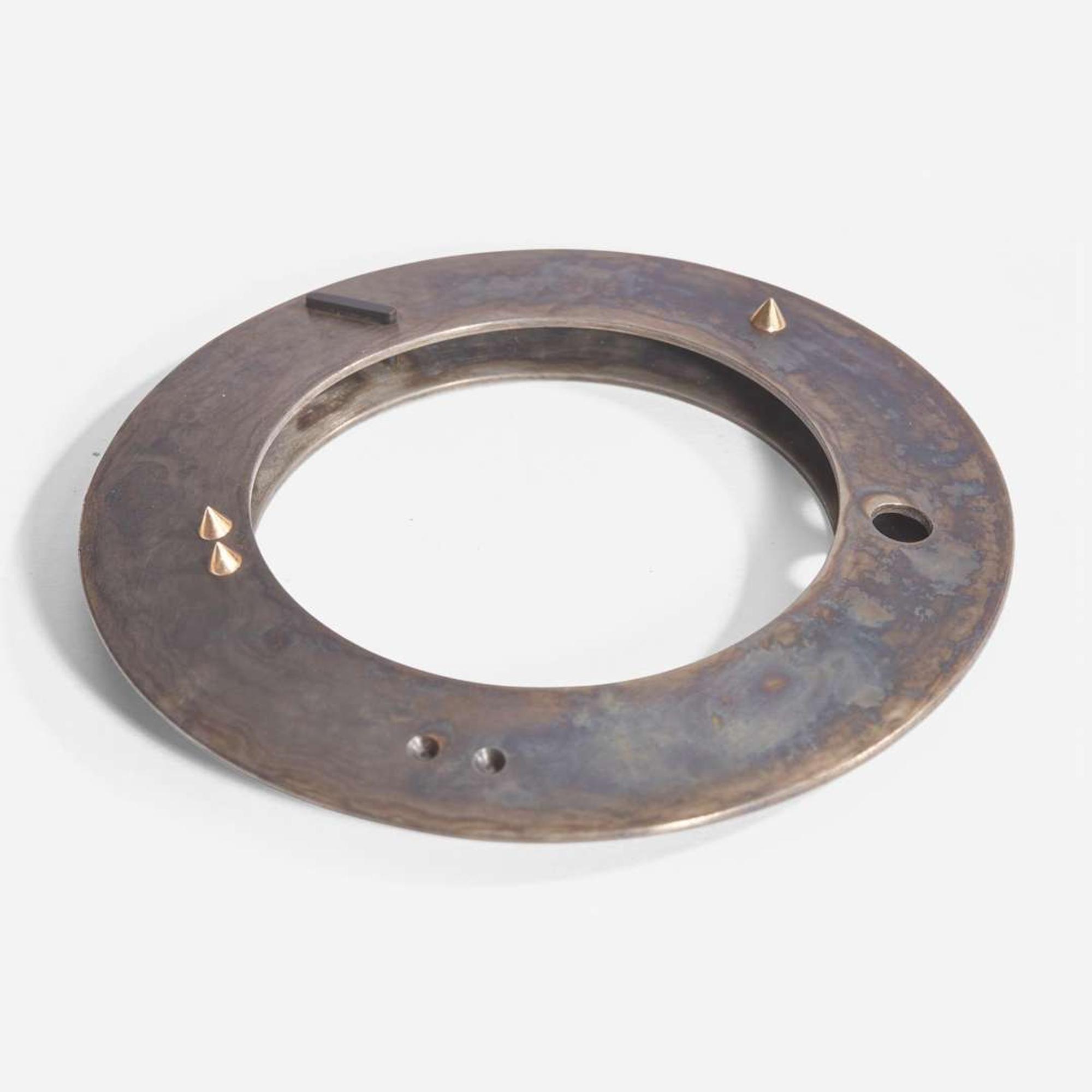 Karl Bungerz (American, b. 1954) Steel and Gold Bangle Bracelet, USA, circa 1980