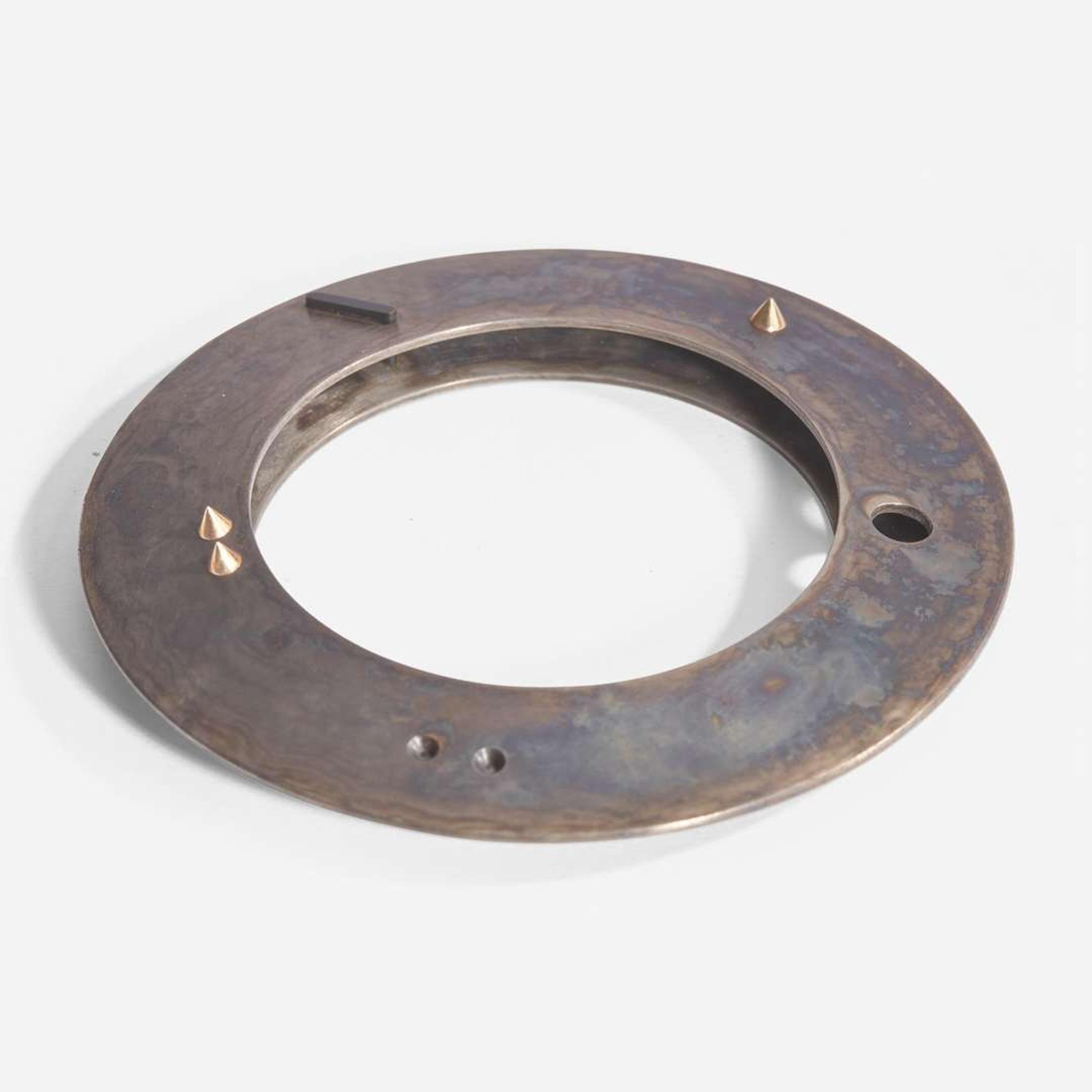 Karl Bungerz (American, b. 1954) Steel and Gold Bangle Bracelet, USA, circa 1980
