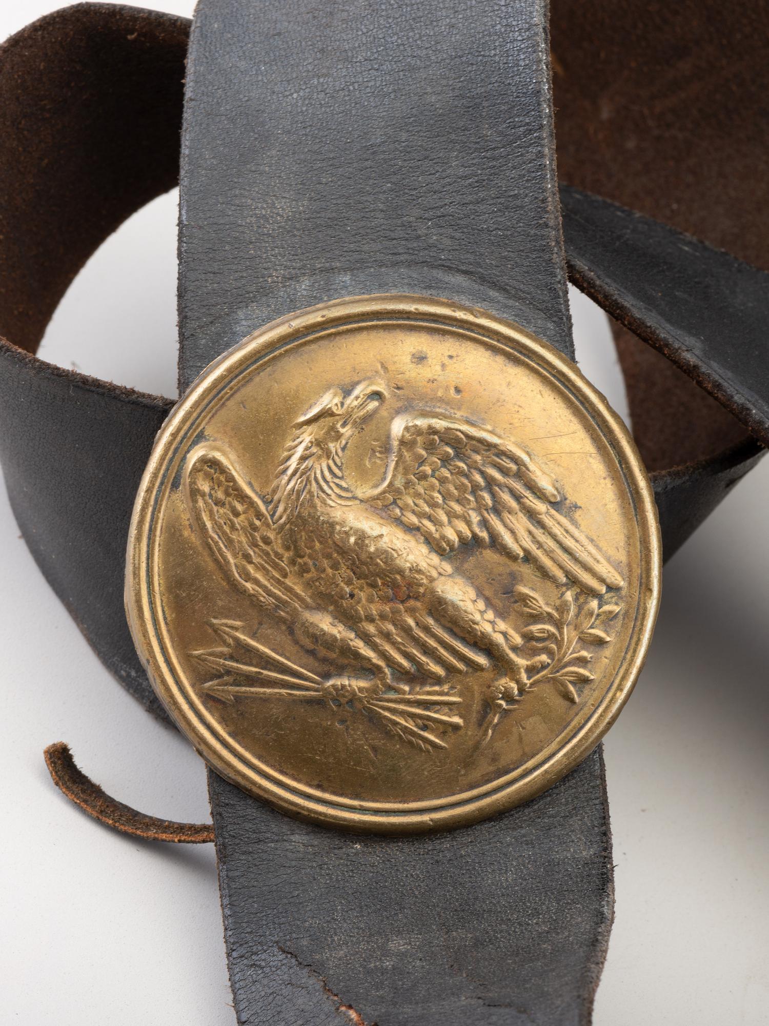 [CIVIL WAR]. Model 1857 cartridge box with sling and plates.