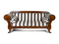 A Biedermeier Style Walnut Sofa — 20TH CENTURY