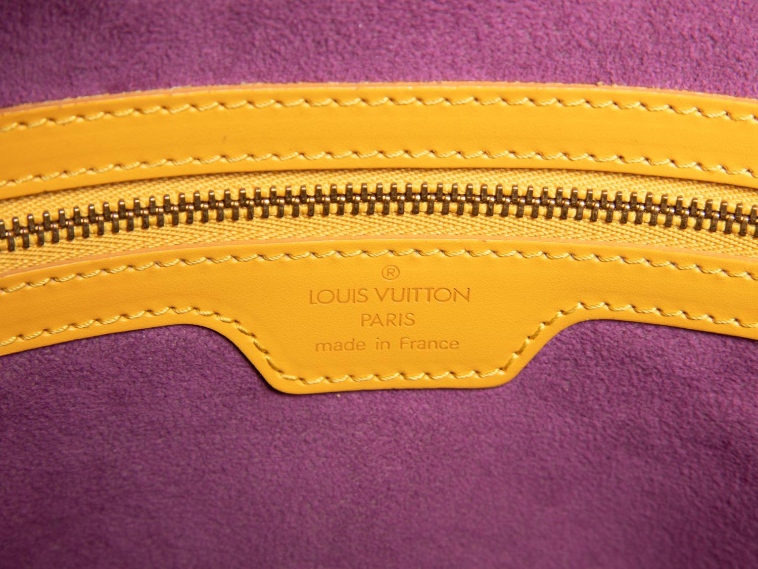LOUIS VUITTON, YELLOW EPI LUSSAC BAG