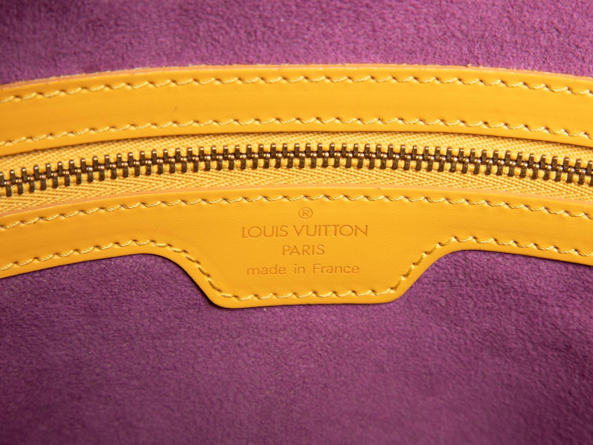 LOUIS VUITTON, YELLOW EPI LUSSAC BAG