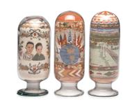 A Collection of John A. Adams Sand Art Bottles, Along with Custom Box and Unused Bottle