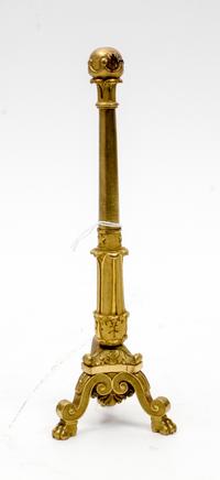 A Continental Gilt Bronze Watch Stand Height 9 1/2 inches.