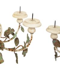 A Set of Three T ô le Peinte Six-Light Candelabra