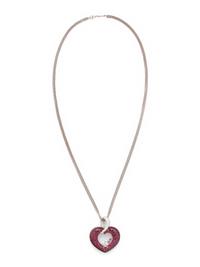CHOPARD, RUBY AND DIAMOND 'HAPPY DIAMONDS' PENDANT/NECKLACE