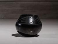 Blackware Pottery Jar, with Gunmetal Finish July 1963