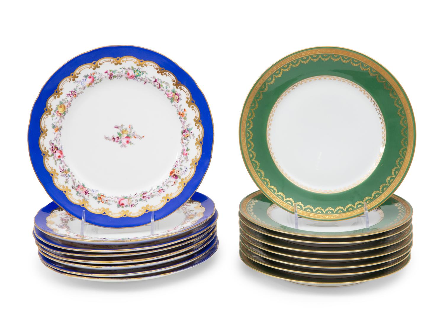 Three Sets of Porcelain Dinner Plates